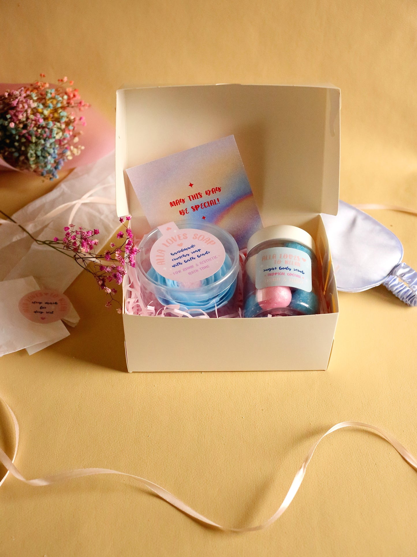 Gift Set: Rose-shaped ASMR Soap & Sugar Scrub