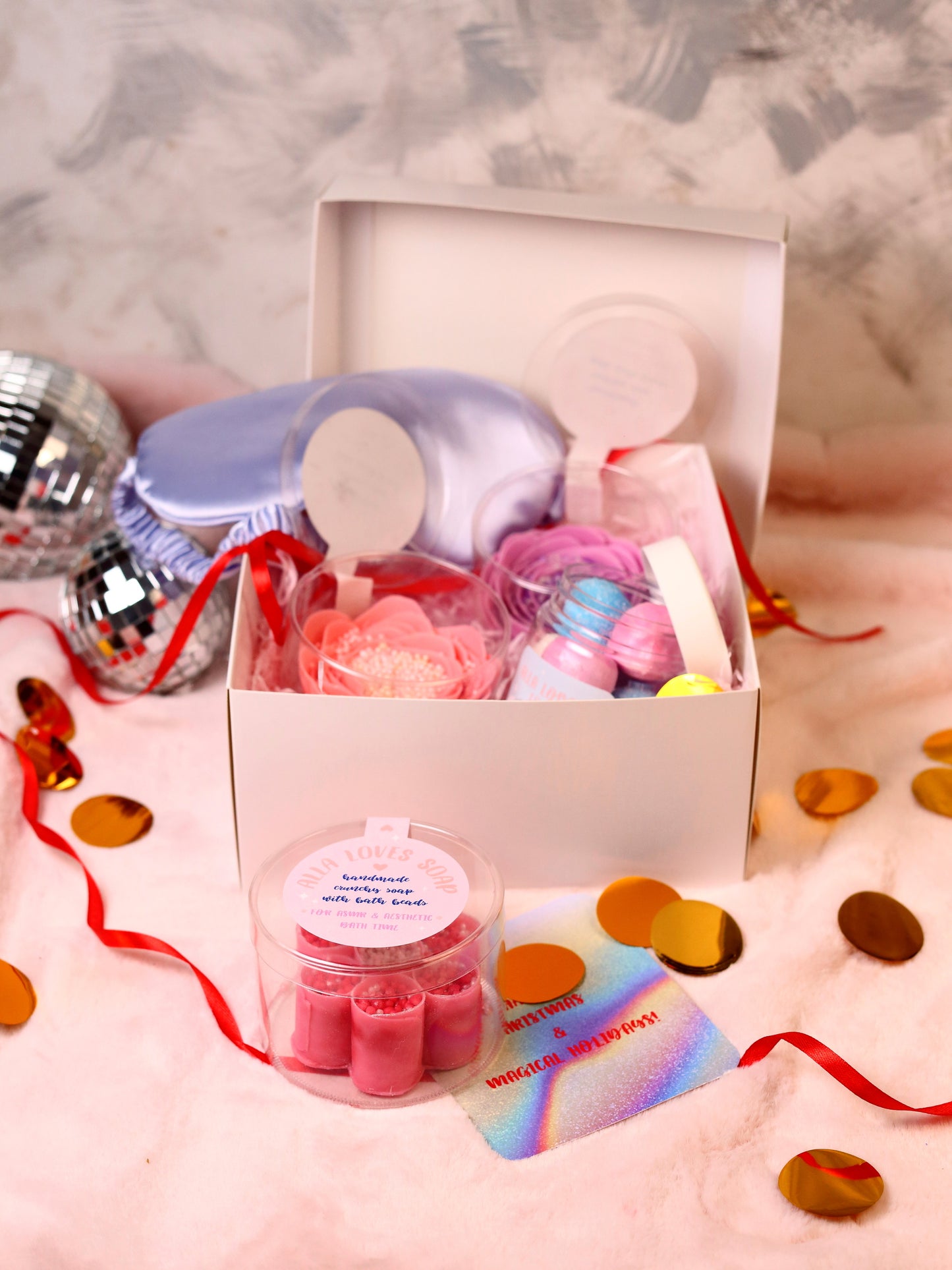 Standart Box with 3 ASMR Soaps and Sugar Scrub