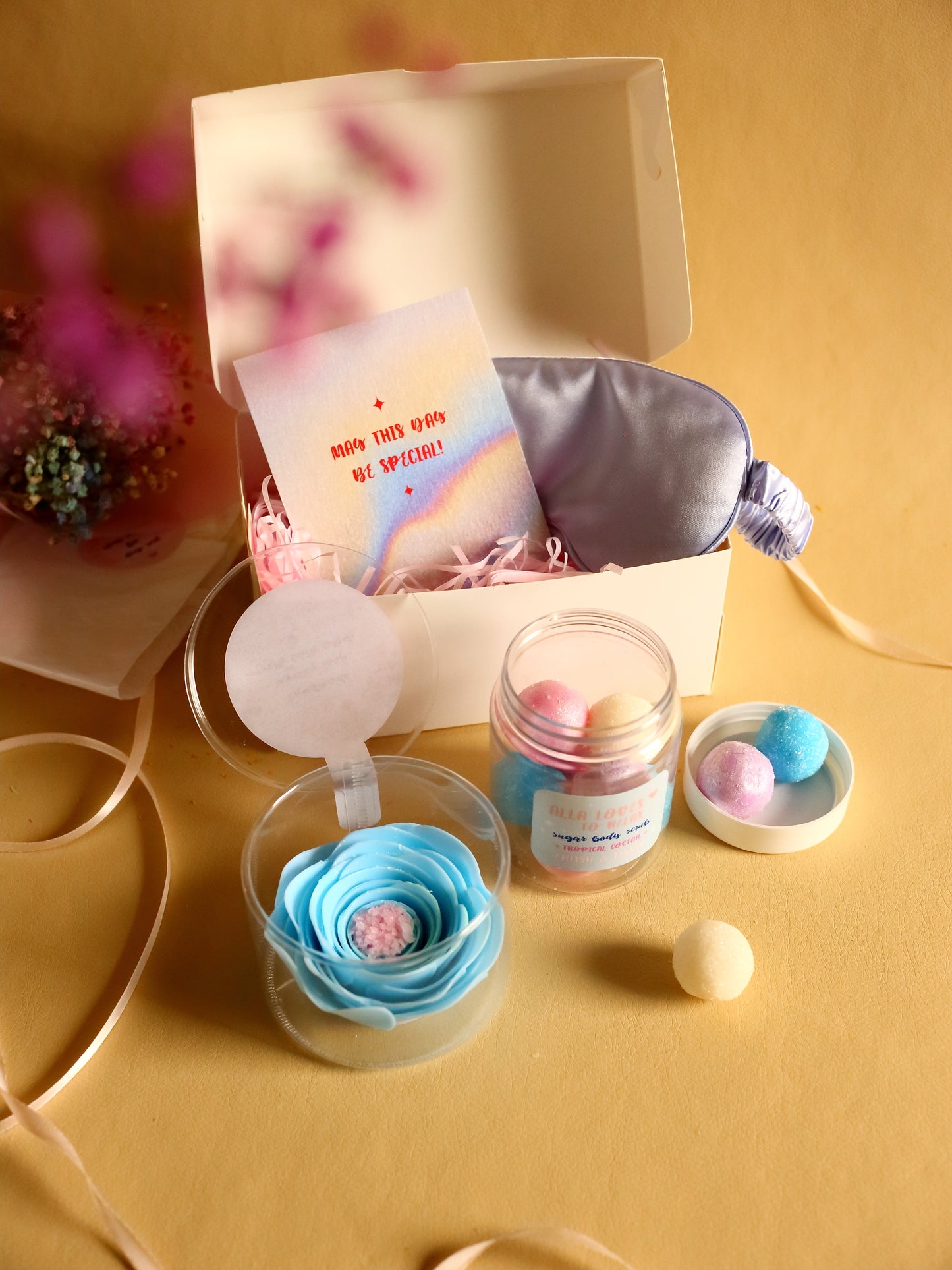 Gift Set: Rose-shaped ASMR Soap & Sugar Scrub